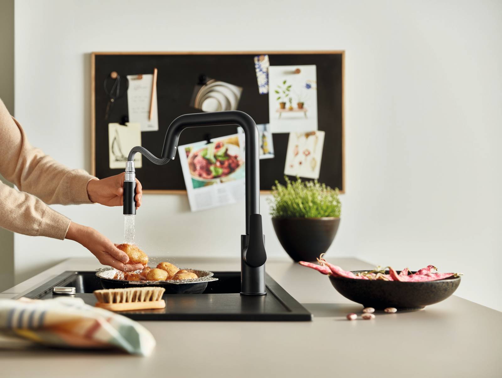 GROHE Eurosmart U MattBlac lavello granite black GROHE Eurosmart U MattBlac lavello granite black