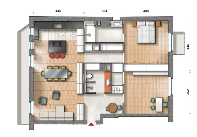 planimetria casa con cucina a isola planimetria casa con cucina a isola