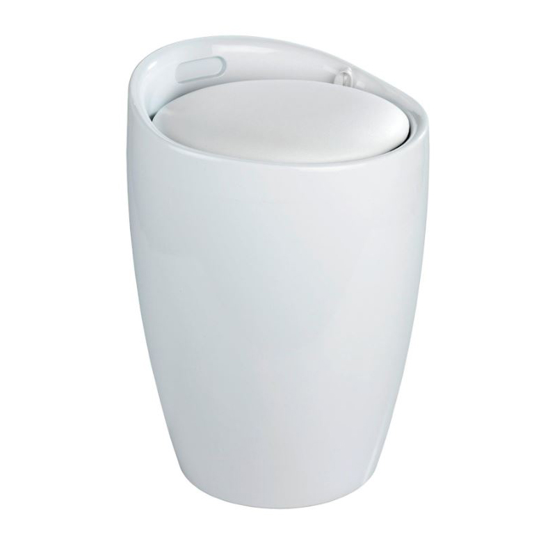 Può essere usato anche come sgabello il portabiancheria Wenko Candy (35209090) con una capacità di 50 L: è realizzato in ABS bianco ed è dotato di un coperchio/sedile e di un sacchetto interno estraibile. Misura Ø 36 x H 50,5 cm. Prezzo 69,90 euro. Può essere usato anche come sgabello il portabiancheria Wenko Candy (35209090) con una capacità di 50 L: è realizzato in ABS bianco ed è dotato di un coperchio/sedile e di un sacchetto interno estraibile. Misura Ø 36 x H 50,5 cm. Prezzo 69,90 euro.