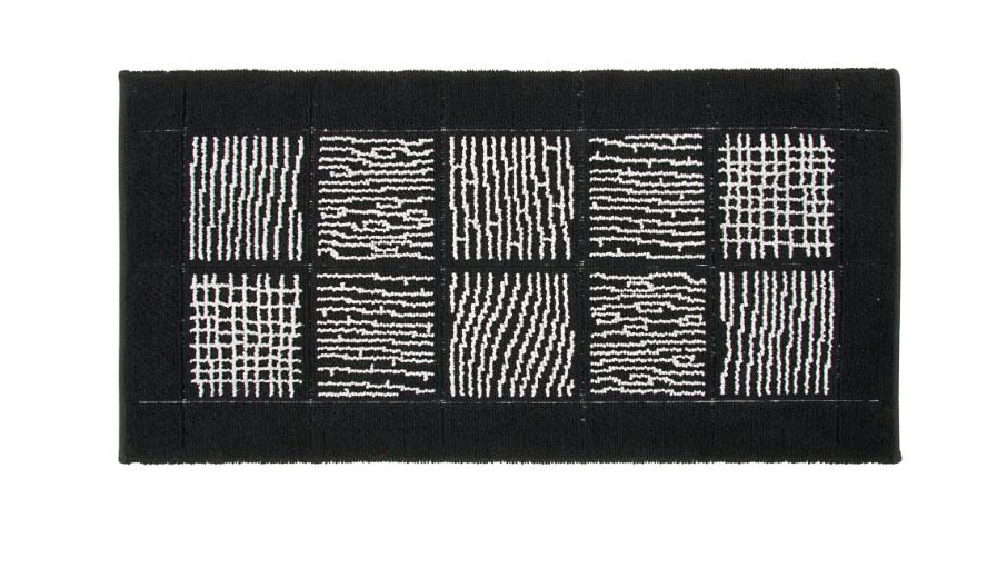 Il tappetino rettangolare Savana (82406698) è realizzato in cotone nero e bianco effetto bouclé con il lato inferiore antiscivolo per la massima sicurezza: è morbido, naturale e ultraassorbente. Misura L 110 x P 55 cm. Prezzo 55,99 euro. Il tappetino rettangolare Savana (82406698) è realizzato in cotone nero e bianco effetto bouclé con il lato inferiore antiscivolo per la massima sicurezza: è morbido, naturale e ultraassorbente. Misura L 110 x P 55 cm. Prezzo 55,99 euro.