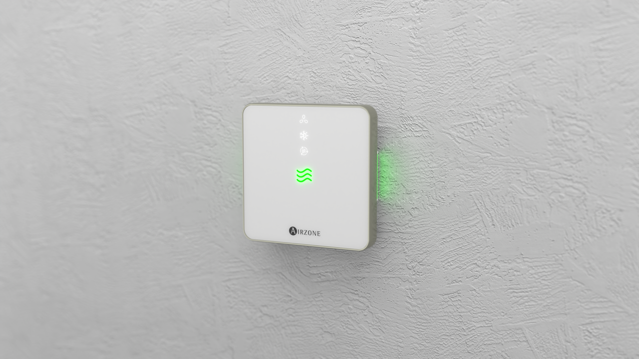 AirQ Sensor rappresenta una risposta concreta alle crescenti sfide legate all'inquinamento atmosferico indoor. Grazie ad un sistema di sensori di ultima generazione, il dispositivo misura in tempo reale parametri come la concentrazione di CO2, VOC, PM10 e PM2.5, fornendo un feedback immediato sulla qualità dell'aria tramite un intuitivo sistema di segnalazione luminosa.
L'obiettivo di AirQ Sensor è quello di migliorare il comfort e la salubrità degli ambienti in cui viviamo e lavoriamo. Il dispositivo si integra perfettamente con la gamma di soluzioni Indoor Air Quality (IAQ) di Airzone, offrendo una risposta completa e personalizzabile per progetti di ogni dimensione. AirQ Sensor rappresenta una risposta concreta alle crescenti sfide legate all'inquinamento atmosferico indoor. Grazie ad un sistema di sensori di ultima generazione, il dispositivo misura in tempo reale parametri come la concentrazione di CO2, VOC, PM10 e PM2.5, fornendo un feedback immediato sulla qualità dell'aria tramite un intuitivo sistema di segnalazione luminosa.
L'obiettivo di AirQ Sensor è quello di migliorare il comfort e la salubrità degli ambienti in cui viviamo e lavoriamo. Il dispositivo si integra perfettamente con la gamma di soluzioni Indoor Air Quality (IAQ) di Airzone, offrendo una risposta completa e personalizzabile per progetti di ogni dimensione.