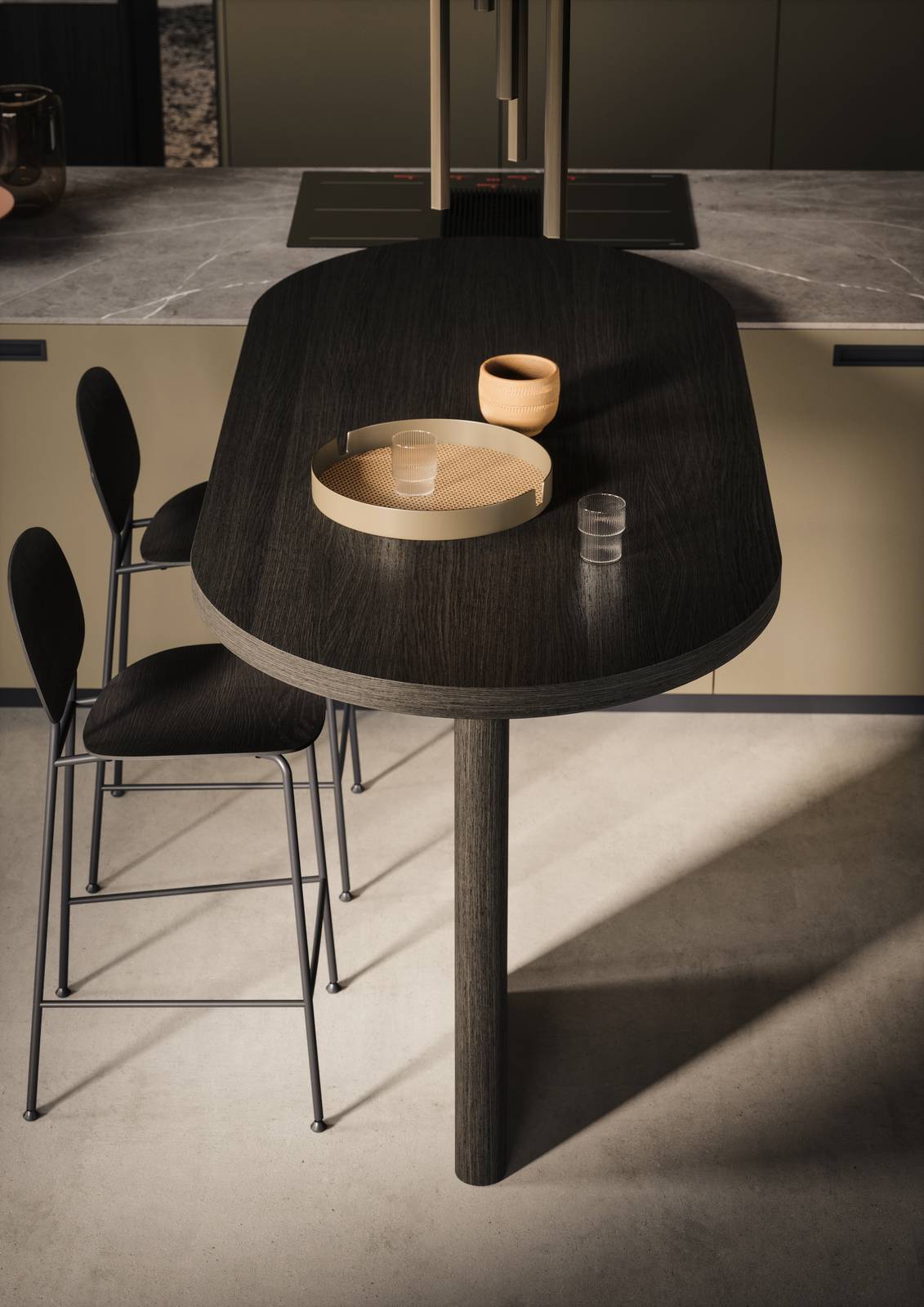 Piano snack e supporto Arco, accessori disegnati in esclusiva per Arredo3