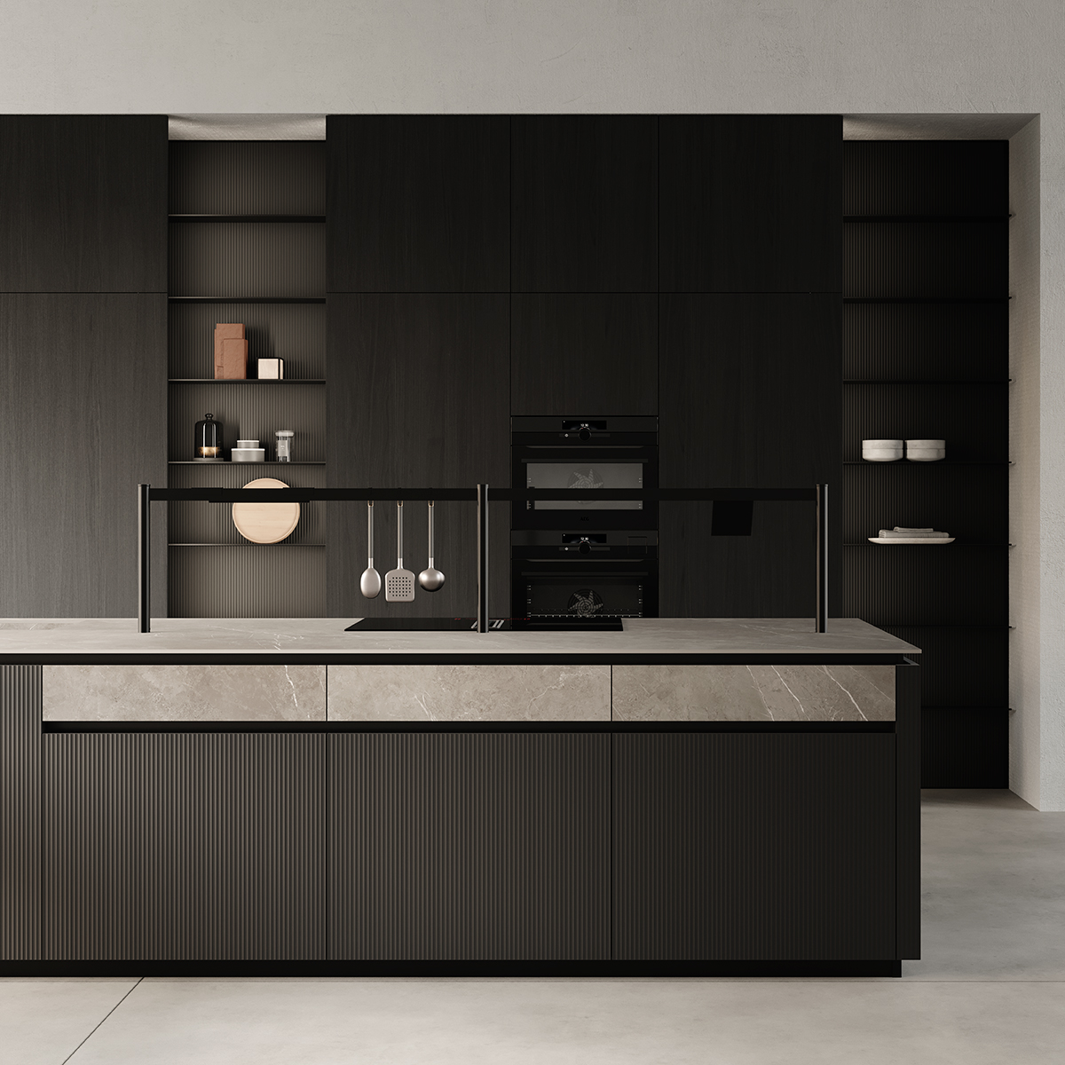 Ponte elettrificato per attrezzare il piano di lavoro, collezione Tuttotondo