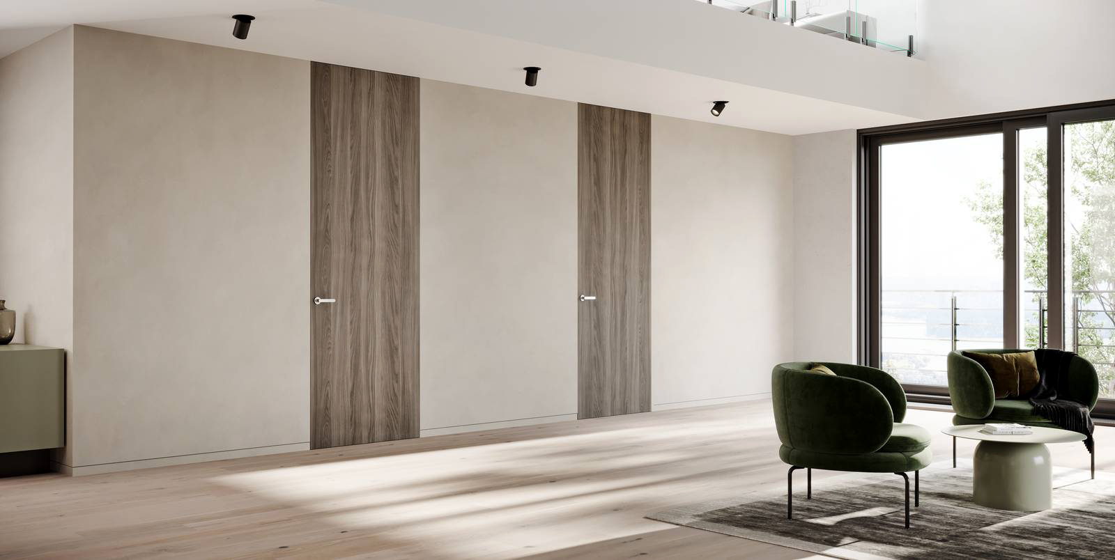 Porta filo muro a battente Absolute Swing Tutta Altezza Ermetika