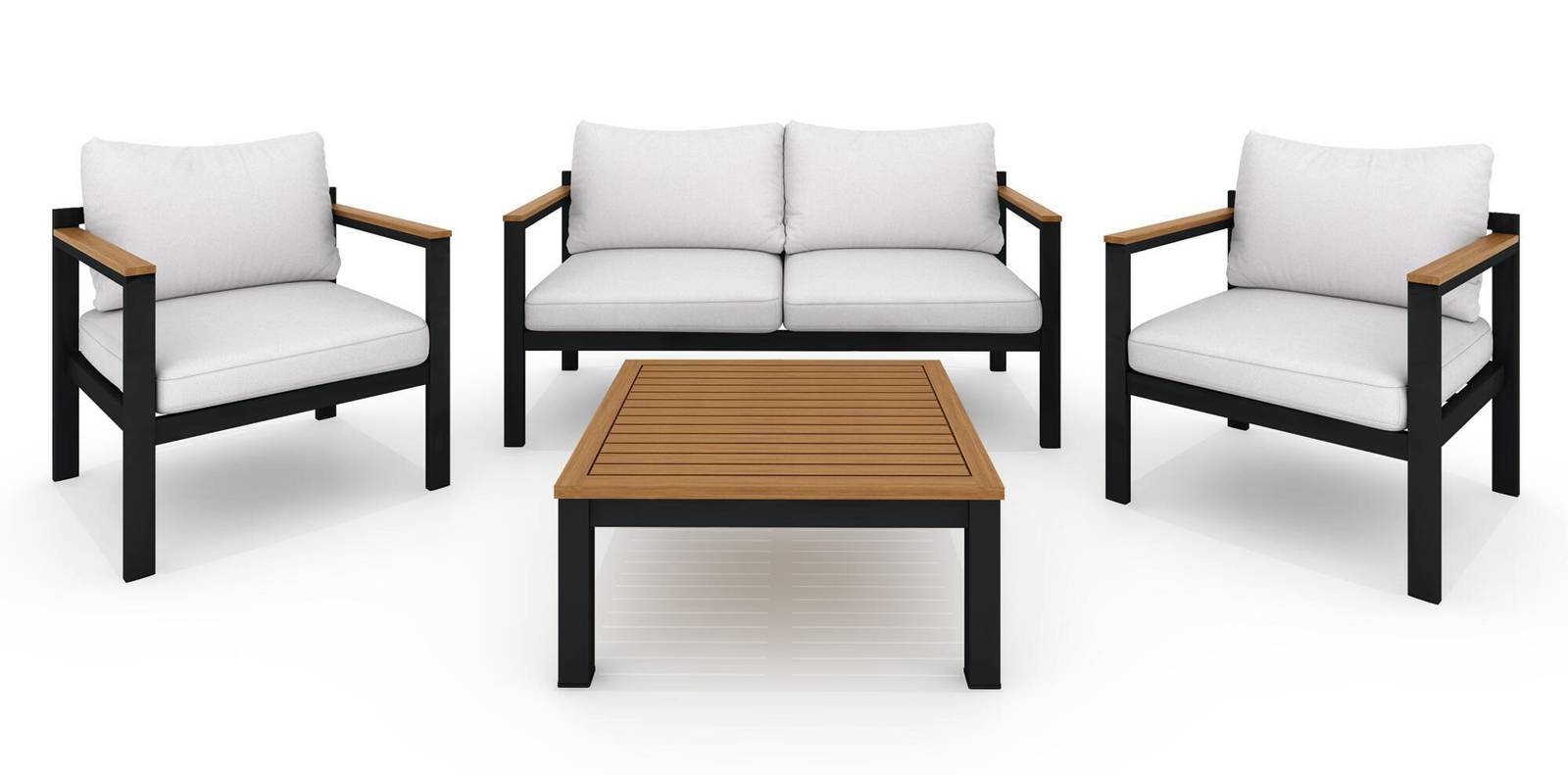 Salotto da giardino Oris NATERIAL (83719875), 		in alluminio con cuscini in poliestere	per 4 persone, prezzo € 799