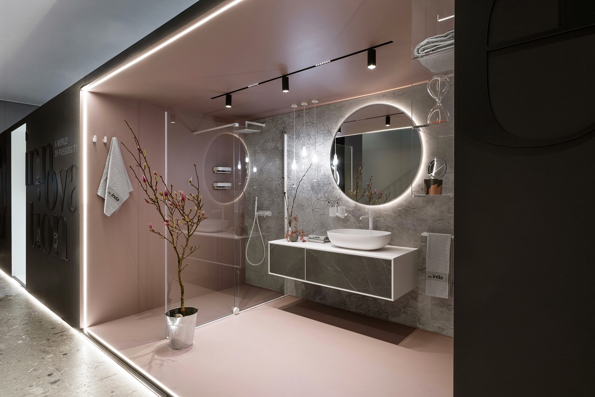 Arredobagno nello showroom Inda a Milano in Via Tiraboschi Arredobagno nello showroom Inda a Milano in Via Tiraboschi
