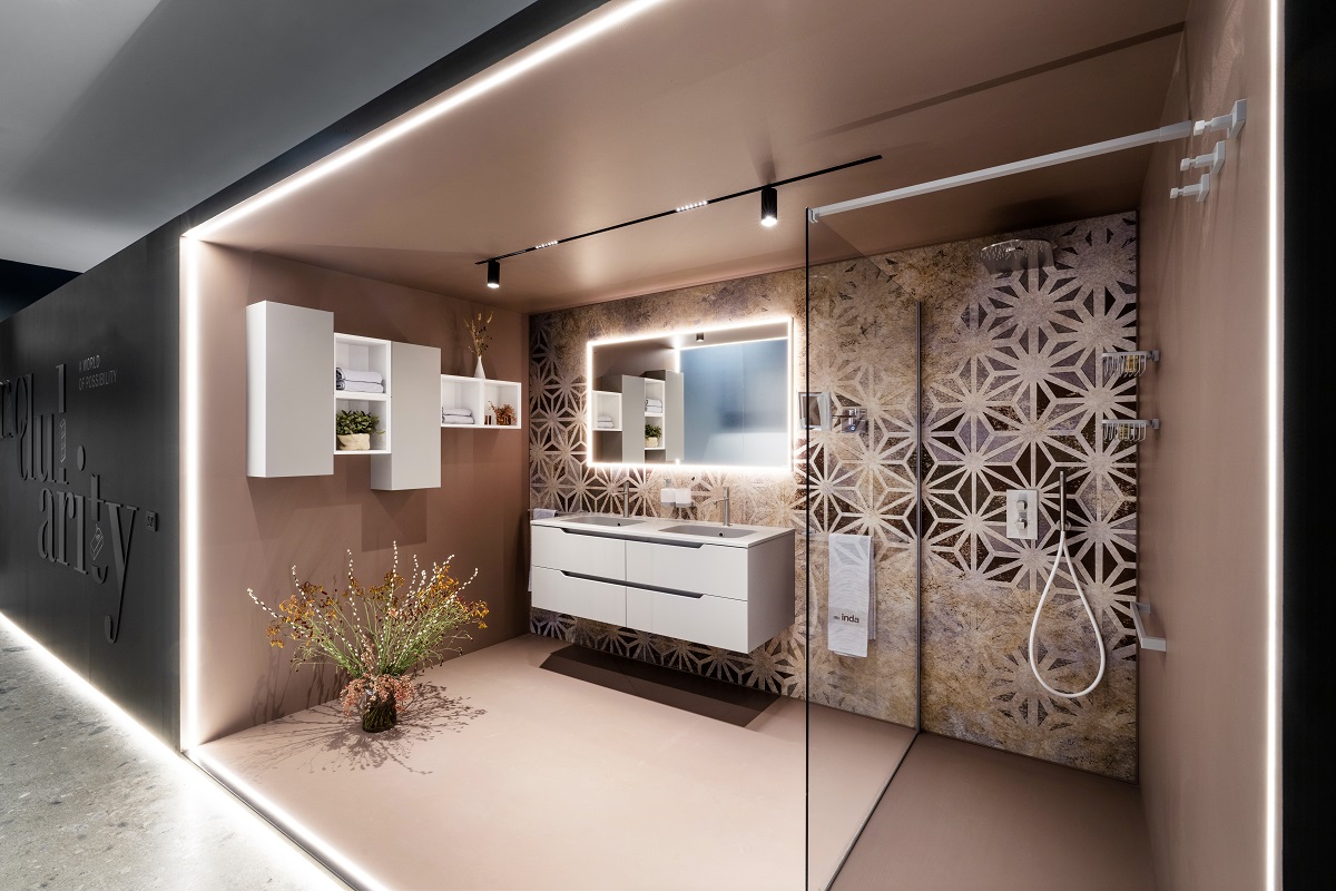 Arredobagno nello showroom Inda a Milano in Via Tiraboschi Arredobagno nello showroom Inda a Milano in Via Tiraboschi