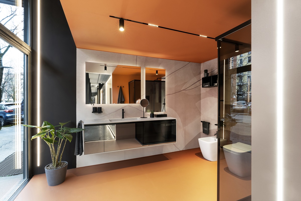 Arredobagno nello showroom Inda a Milano in Via Tiraboschi Arredobagno nello showroom Inda a Milano in Via Tiraboschi