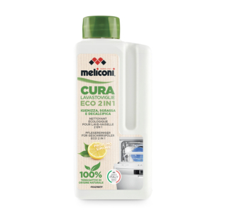 Al profumo di limone, Cura Lavastoviglie Eco 2IN1 di Meliconi igienizza, decalcifica previene odori e calcare, mantenendola pulita. Da utilizzare a lavastoviglie completamente vuota con un ciclo ad almeno 65°C, ha formula a base di tensioattivi 100% naturali di origine vegetale, biodegradabili e provenienti da fonti rinnovabili. La confezione contiene 2 flaconi da 250 ml per 2 trattamenti. Prezzo 7,99 euro. www.meliconi.com Al profumo di limone, Cura Lavastoviglie Eco 2IN1 di Meliconi igienizza, decalcifica previene odori e calcare, mantenendola pulita. Da utilizzare a lavastoviglie completamente vuota con un ciclo ad almeno 65°C, ha formula a base di tensioattivi 100% naturali di origine vegetale, biodegradabili e provenienti da fonti rinnovabili. La confezione contiene 2 flaconi da 250 ml per 2 trattamenti. Prezzo 7,99 euro. www.meliconi.com
