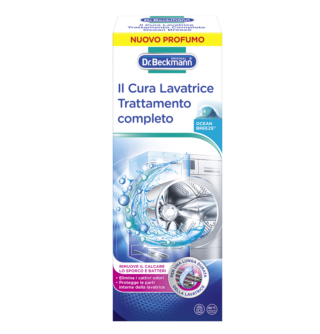 Il Cura Lavatrice Trattamento Completo di Dr. Beckmann ha formula con Neofresh Technology® che elimina i cattivi odori e rilascia un fresco profumo di Ocean Breeze®. Inoltre, speciali componenti per la cura proteggono la gomma e le parti metalliche. Se usato regolarmente, il cestello, i tubi, le guarnizioni in gomma e le serpentine rimangono puliti e protetti. Da 250 ml, prezzo 6,30 euro. www.dr-beckmann.it Il Cura Lavatrice Trattamento Completo di Dr. Beckmann ha formula con Neofresh Technology® che elimina i cattivi odori e rilascia un fresco profumo di Ocean Breeze®. Inoltre, speciali componenti per la cura proteggono la gomma e le parti metalliche. Se usato regolarmente, il cestello, i tubi, le guarnizioni in gomma e le serpentine rimangono puliti e protetti. Da 250 ml, prezzo 6,30 euro. www.dr-beckmann.it