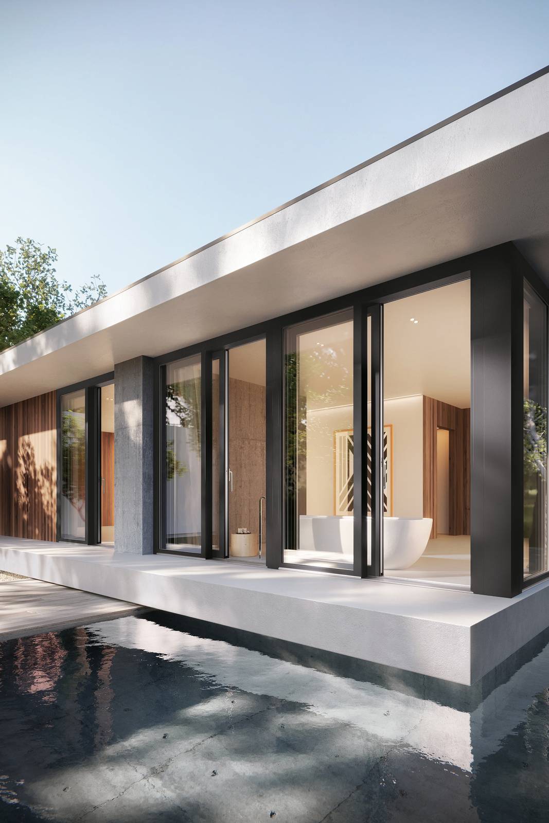 Alzante scorrevole in PVC Schüco LivIngSlide Panorama Evolution di Schüco PWS Italia