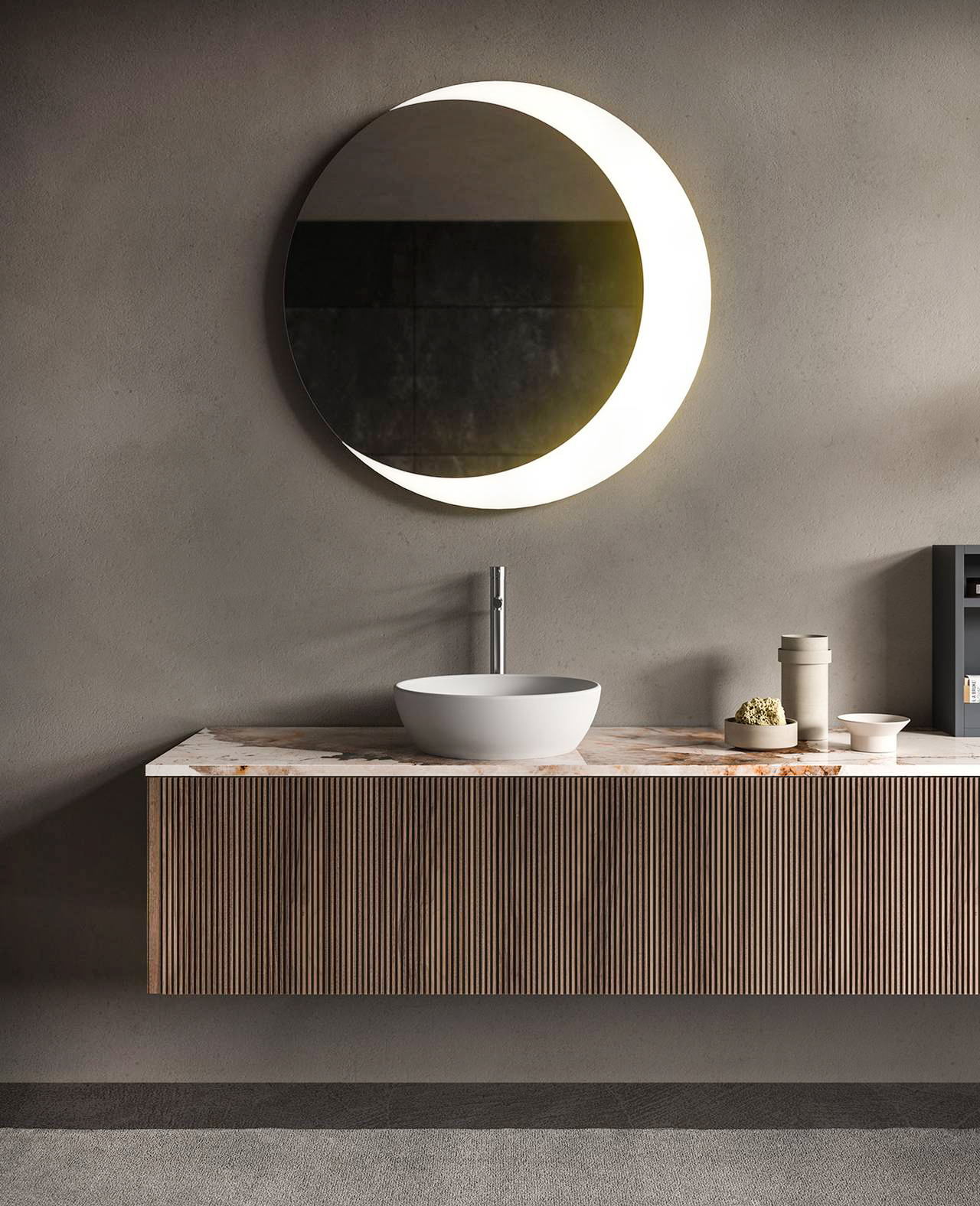 World è il mobile bagno di Aran realizzato in noce americano che acquista vigore grazie al motivo cannettato dell’anta Rigoletto e del piano in Grès Magellano e alla presenza del vassoio in frassino tinto noce, uno spazio in cui l’aspetto estetico e quello sensoriale rivestono un’importanza sempre maggiore. Misure e prezzo su richiesta, www.arancucine.it World è il mobile bagno di Aran realizzato in noce americano che acquista vigore grazie al motivo cannettato dell’anta Rigoletto e del piano in Grès Magellano e alla presenza del vassoio in frassino tinto noce, uno spazio in cui l’aspetto estetico e quello sensoriale rivestono un’importanza sempre maggiore. Misure e prezzo su richiesta, www.arancucine.it