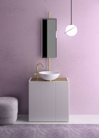 Fa parte della collezione Milanobath il mobile contenitivo Virtus di Glass Design, freestanding con anta, ripiani e specchio integrato è realizzato con top in ottone e predisposizione per rubinetteria e struttura in bamboo, si può abbinare a tutti i lavabi della collezione Percorsi Privilegiati Dell’Acqua creando infinite soluzioni sia di stile che di finitura. Misura L 75 x P 36 x H 75 ed il prezzo è 5.980 euro + Iva, www.glassdesign.it Fa parte della collezione Milanobath il mobile contenitivo Virtus di Glass Design, freestanding con anta, ripiani e specchio integrato è realizzato con top in ottone e predisposizione per rubinetteria e struttura in bamboo, si può abbinare a tutti i lavabi della collezione Percorsi Privilegiati Dell’Acqua creando infinite soluzioni sia di stile che di finitura. Misura L 75 x P 36 x H 75 ed il prezzo è 5.980 euro + Iva, www.glassdesign.it