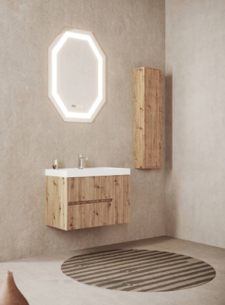 Portofino di Leory Merlin è il mobile sottolavabo in Rovere oro Cannettato corredato di lavabo da incasso in resina bianca in misura, è dotato di due cassetti e di un’anta, nella composizione in foto è affiancato ad una colonna bagno ad un’anta sempre in rovere oro Cannettato. Misura L 80 x P 40 cm il mobile e costa con lavabo 469 euro e la colonna misura L 33,7 x P 16 x H 139 cm e costa 199 euro, www.leroymerlin.it Portofino di Leory Merlin è il mobile sottolavabo in Rovere oro Cannettato corredato di lavabo da incasso in resina bianca in misura, è dotato di due cassetti e di un’anta, nella composizione in foto è affiancato ad una colonna bagno ad un’anta sempre in rovere oro Cannettato. Misura L 80 x P 40 cm il mobile e costa con lavabo 469 euro e la colonna misura L 33,7 x P 16 x H 139 cm e costa 199 euro, www.leroymerlin.it