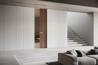 Il controtelaio Absolute Evo Tutt’altezza di Ermetika è studiato per porte scorrevoli filomuro. I profili di alluminio del perimetro permettono infatti la rasatura perfetta delle pareti interessate, sia di muratura sia di cartongesso. Ideale per interni dal segno minimalista e moderno, garantiscono una estrema personalizzazione grazie anche alle dimensioni, variabili in altezza da 100 a 270 cm, per soluzioni a tutta altezza. Misura L 80 x H 270 cm ed il prezzo Telaio + Porta Echo è 2.041 euro + Iva. http://www.ermetika.it Il controtelaio Absolute Evo Tutt’altezza di Ermetika è studiato per porte scorrevoli filomuro. I profili di alluminio del perimetro permettono infatti la rasatura perfetta delle pareti interessate, sia di muratura sia di cartongesso. Ideale per interni dal segno minimalista e moderno, garantiscono una estrema personalizzazione grazie anche alle dimensioni, variabili in altezza da 100 a 270 cm, per soluzioni a tutta altezza. Misura L 80 x H 270 cm ed il prezzo Telaio + Porta Echo è 2.041 euro + Iva. http://www.ermetika.it