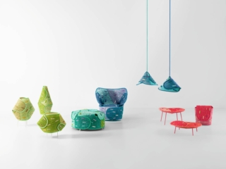 Nendo dà nuova vita ai ritagli di Maris e crea la collezione Hana-arashi, «danza dei petali»