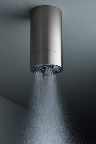 Soffione per doccia da soffitto in ottone in finitura Brushed e getto Atomized Soffione per doccia da soffitto in ottone in finitura Brushed e getto Atomized