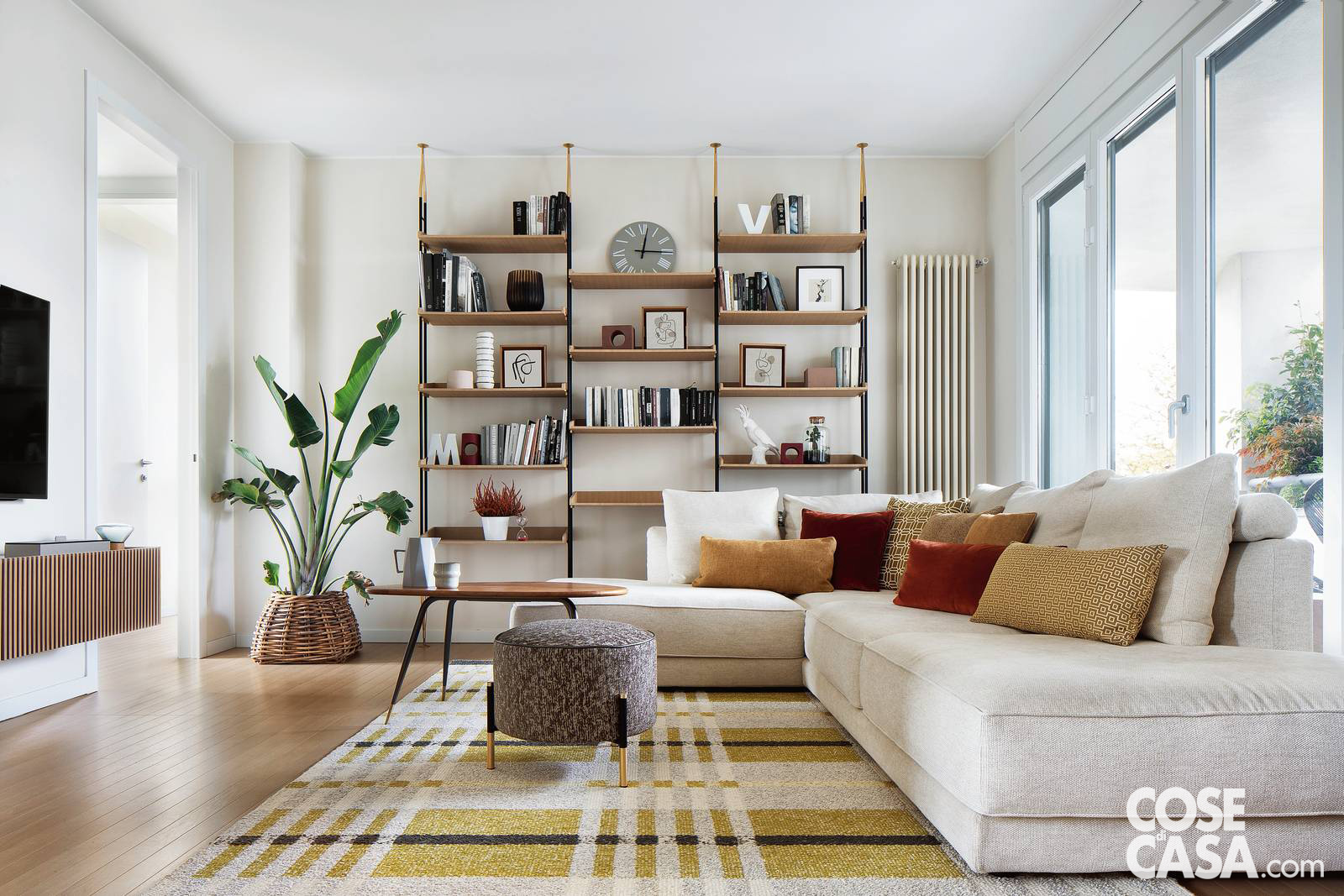 Soggiorno low cost toni soft