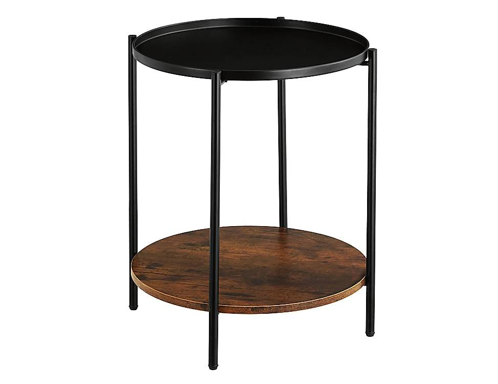 Ha il ripiano/vassoio rimovibile il tavolino Sunderland di Tectake (30,29 euro) con struttura in metallo e ripiano inferiore in Mdf. Misura Ø 45,5 x H 54,5 cm; prezzo Iva esclusa su www.metro.it