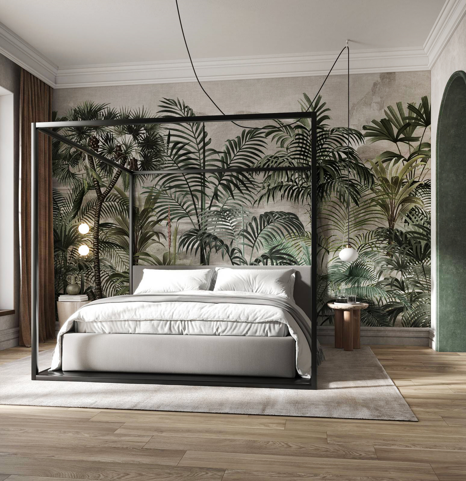 Fa parte della collezione Wallpapers di Terratinta Group la carta da parati a rivestimento vinilico Traveler che trasforma la camera da letto in una giungla lussurreggiante. La carta TNT è ecologica e priva di PVC. Prezzo a partire da 85 euro al mq. www.terratintagroup.com Fa parte della collezione Wallpapers di Terratinta Group la carta da parati a rivestimento vinilico Traveler che trasforma la camera da letto in una giungla lussurreggiante. La carta TNT è ecologica e priva di PVC. Prezzo a partire da 85 euro al mq. www.terratintagroup.com