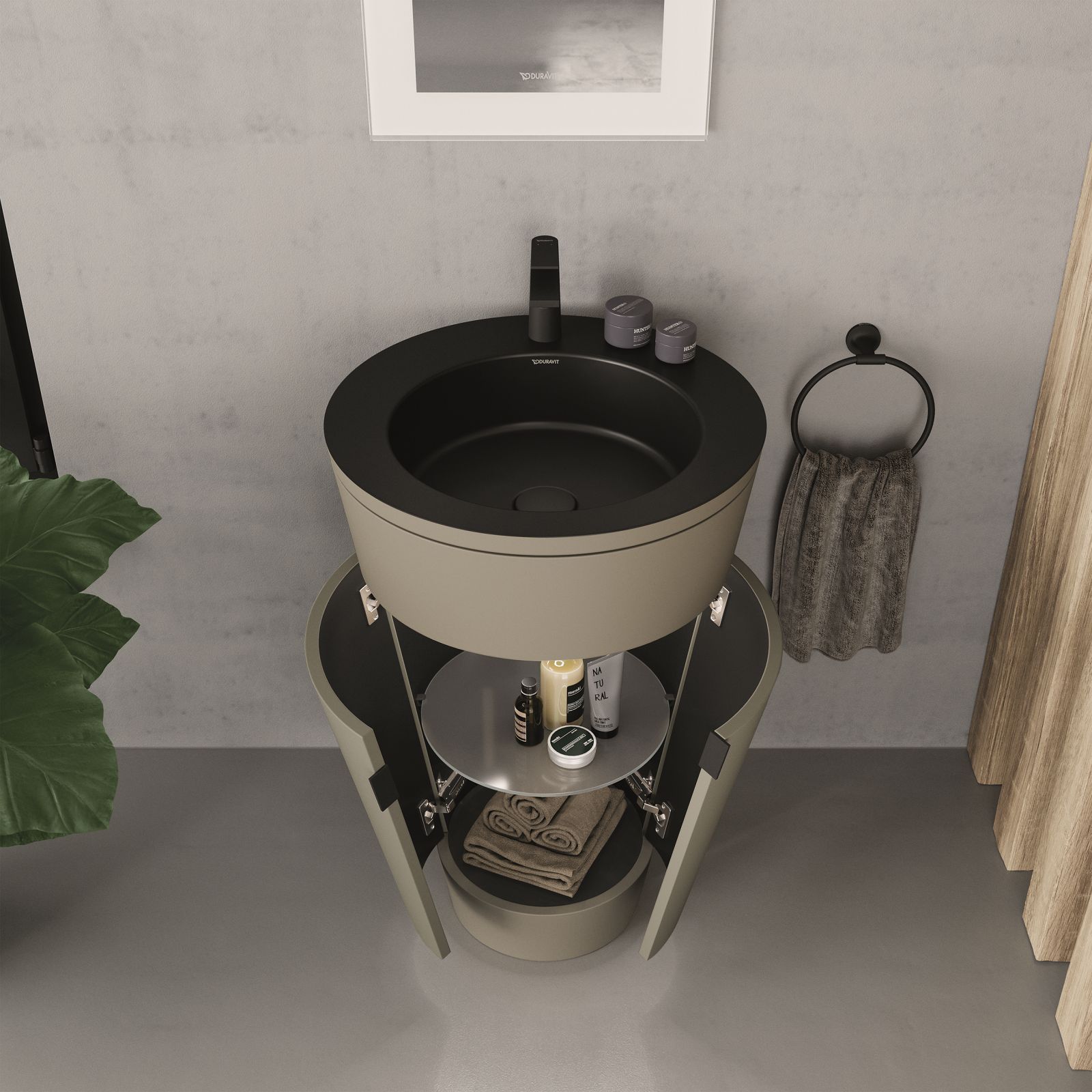 L’iconico cono di Starck con design di Philippe Starck di Duravit festeggia il suo 30esimo anniversario con un’ampia scelta di colori per lavabo, mobili e maniglie e con la versione c-bonded. Il lavabo e la base sono uniti quasi senza soluzione di continuità tramite un processo complesso. Il collegamento crea un bordo preciso che conferisce al mobile una raffinata eleganza. Oltre alla ceramica bianca lucida già esistente, il lavabo abbinato al mobile è disponibile anche in Bianco satinato e Nero opaco e lucido. La ceramica è perfezionata con HygieneGlaze® Plus, uno smalto molto igienico e facile da pulire. Le laccature dei mobili sono disponibili in Bianco lucido, Bianco satinato, Bianco Nordic satinato, Taupe satinato, Grigio pietra satinato, Grigio grafite satinato, Blu notte satinato, Nero lucido. Si pu#ó scegliere tra le finiture delle maniglie Cromo, Acciaio spazzolato, Oro lucido, Bronzo spazzolato, Nero diamante. La base sottolavabo di forma conica ha un diametro di 56 cm nella versione c-bonded. www.duravit.it – Salone del Mobile, padiglione 06, stand C30-C32.