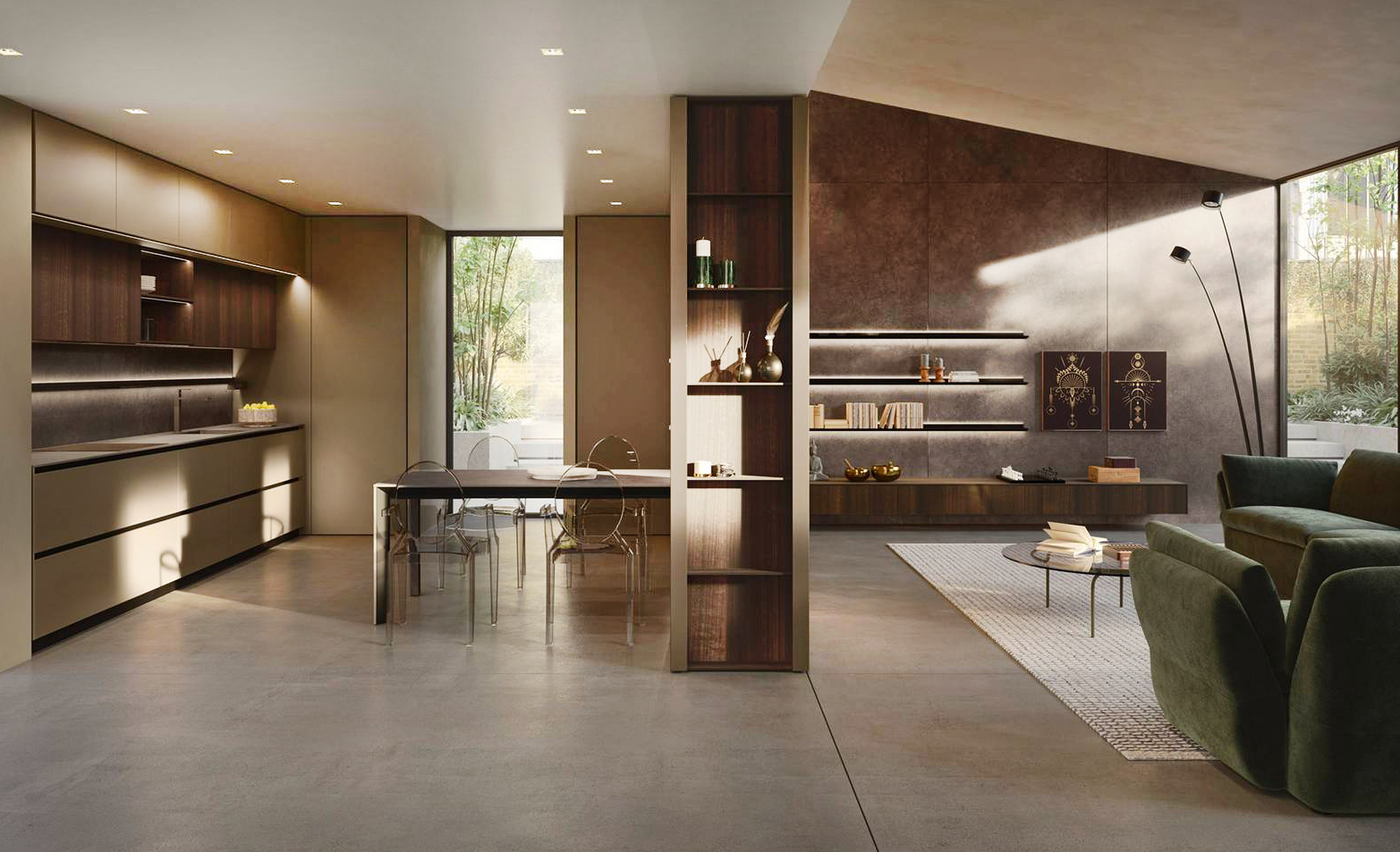 In occasione del Fuorisalone Arrital propone un importante aggiornamento e ampliamento ad Ak_Project, un sistema che rivoluziona il concetto di cucina e permette di integrarla con la zona living, declinando diversi codici stilistici all'interno di uno stesso ambiente, per dare vita ad un ambiente intimo e conviviale nello stesso tempo. La composizione è caratterizzata  dalla presenza di  Divider System con Alu-Table, un tavolo scorrevole che permette a due ambienti distinti di comunicare tra di loro. https://www.arrital.it - Fuorisalone, Showcase Arrital – Corso Europa 22, Milano