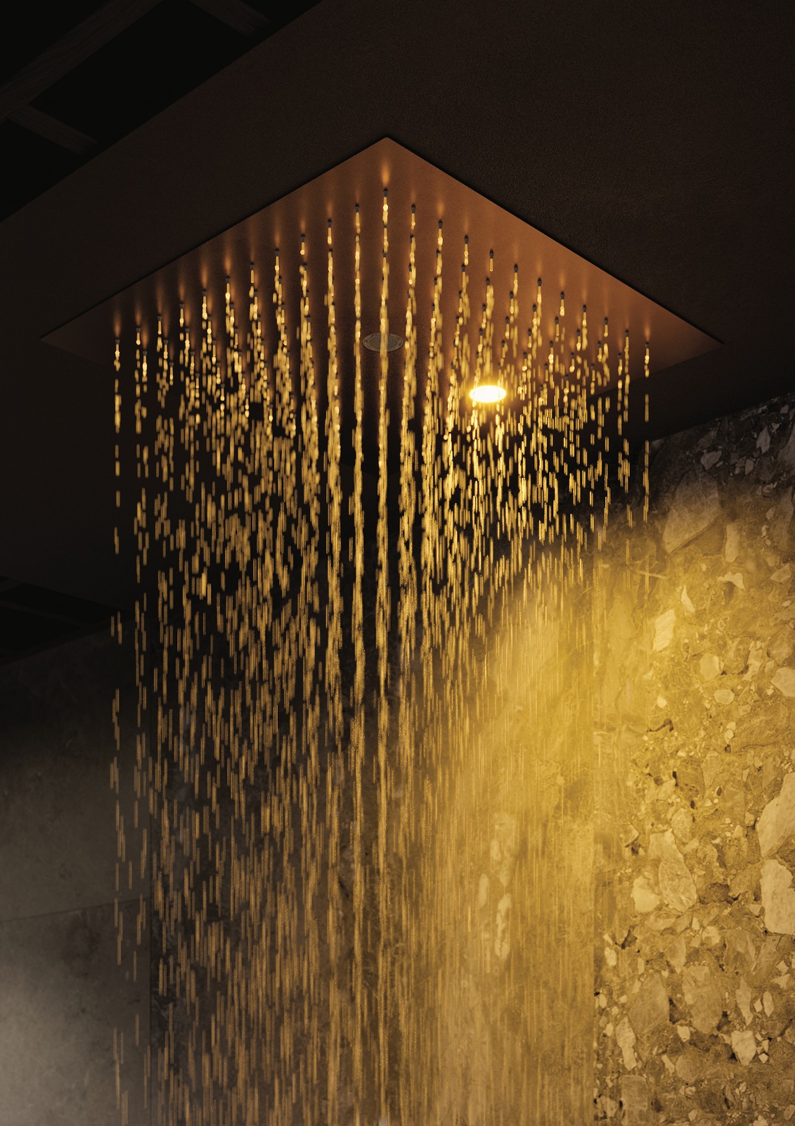 Grazie agli effetti doccia Summer Rain o ai modelli a doppio getto Clean Jet (getto lineare) e Waterfall (getto a cascata) la nuova gamma di docce Kludi-Asana di Kludi assicura un grande benessere. Le due versioni più grandi delle docce a soffitto sono disponibili anche con Atmolight, l'illuminazione LED integrata, utilizzabile per la cromoterapia. Getto e temperatura si possono controllare tramite uno dei controller digitali di Kludi. I modelli per installazione a filo soffitto, realizzati in acciaio inossidabile, sono disponibili in tre dimensioni. In forma quadrata con una lunghezza di 34 cm o 44 cm, mentre il soffione doccia rettangolare misura 60 cm x 30 cm. La variante per il montaggio a parete del soffione rotondo ed estremamente piatto ha un diametro di 32,5 cm. www.kludi.com/it/ – Salone del Mobile, padiglione 6, stand A30.