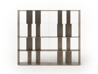 La libreria modulare Rocky di Cantori ha la struttura realizzata  in lamiera di ferro tropicalizzata per esterno che ne permette un  uso outdoor oltre che indoor. È composta da un unico modulo che può essere capovolto, affiancato e sovrapposto agli altri per dare vita a composizioni diverse. Il singolo modulo misura L 80 x P 26 x H 70 cm. https://www.cantori.it - Salone del Mobile, padiglione 13, stand C05.