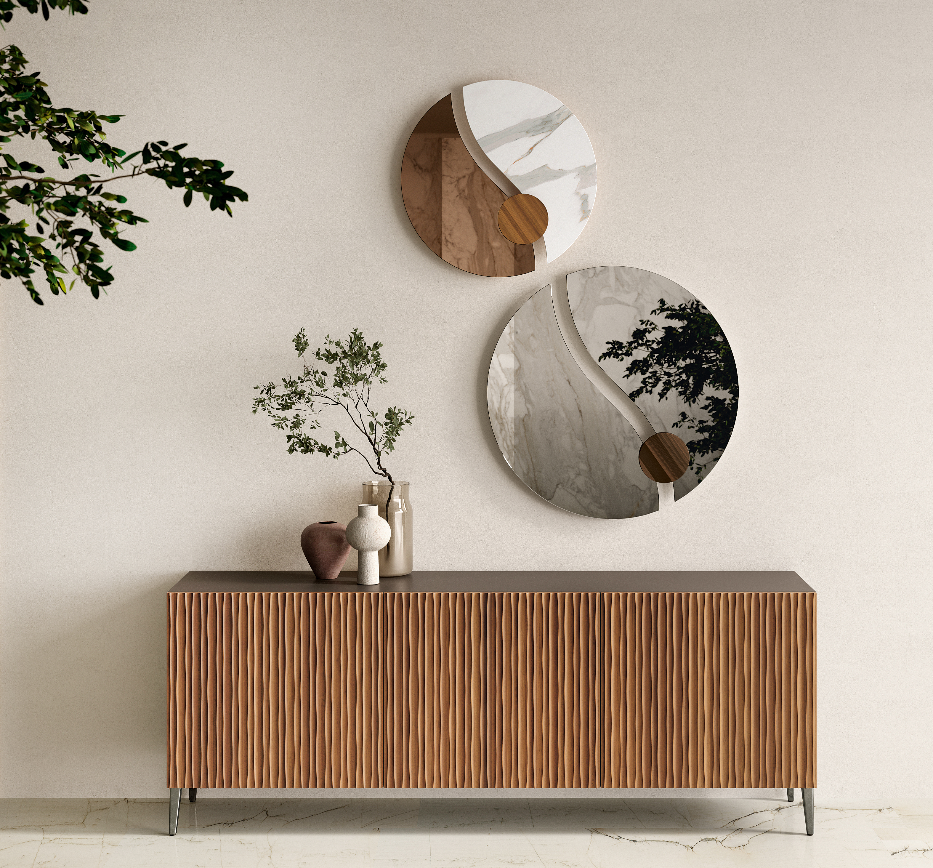 La madia Musa di Bontempi Casa ha le ante a battente con una particolare texture: sono persorse da scanalature in altezza che creano un motivo grafico, effetto tridimensionale, sulla superficie. Il mobile con una linea essenziale è reso speciale dalla lavorazione del legno. https://www.bontempi.it - Salone del Mobile  padiglione 18, stand C01-C03. La madia Musa di Bontempi Casa ha le ante a battente con una particolare texture: sono persorse da scanalature in altezza che creano un motivo grafico, effetto tridimensionale, sulla superficie. Il mobile con una linea essenziale è reso speciale dalla lavorazione del legno. https://www.bontempi.it - Salone del Mobile  padiglione 18, stand C01-C03.