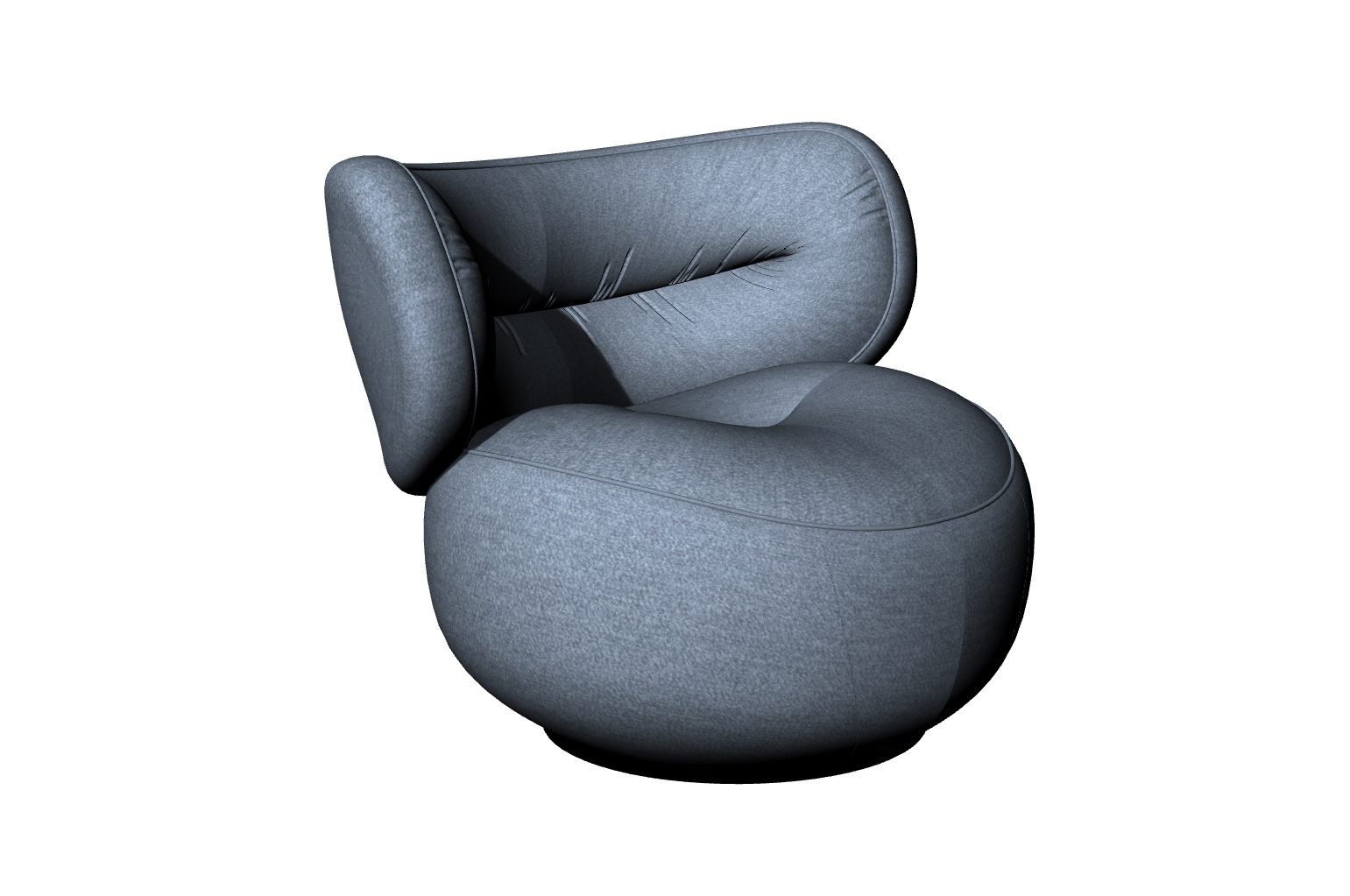 La poltrona Amelie ha una forma accogliente che invita al relax sottolineata dalla presenza dello schienale sagomato e dalla morbida seduta. È disponibile rivestita in tessuto o in pelle.   https://www.nubeitalia.com - Salone del Mobile, padiglione 18, stand B07.