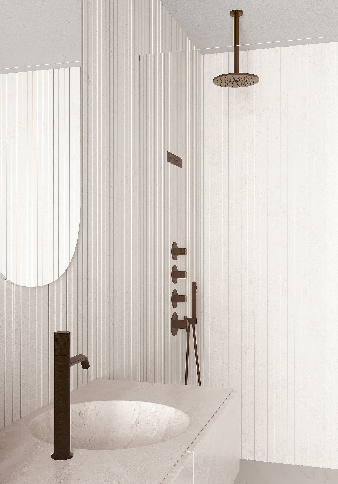 Sprint Color di Guglielmi Rubinetterie è l’evoluzione della serie di rubinetti Sprint. La nuova collezione pone l’accento su dettagli e finiture deluxe, accostamenti audaci e un gusto deciso, ma versatile. Caratterizzata da volumi rigorosi e texture, si presenta con finiture opache e lucide del corpo del rubinetto che giocano con il rivestimento del comando. Rivestimento del comando e corpo sono gli elementi chiave: il comando è privo di foro, la bocca del miscelatore è omogenea, unica, mentre la basetta su cui poggia il corpo del miscelatore è perfettamente integrata. È disponibile in svariate finiture: Cromo, Oro Spazzolato, Nero Opaco, Bianco Opaco, Bronzo Scuro e PVD Nichel Nero. www.guglielmi.com - Fuorisalone, Foglie di Tè, Via Manzoni angolo Via Senato, Milano.