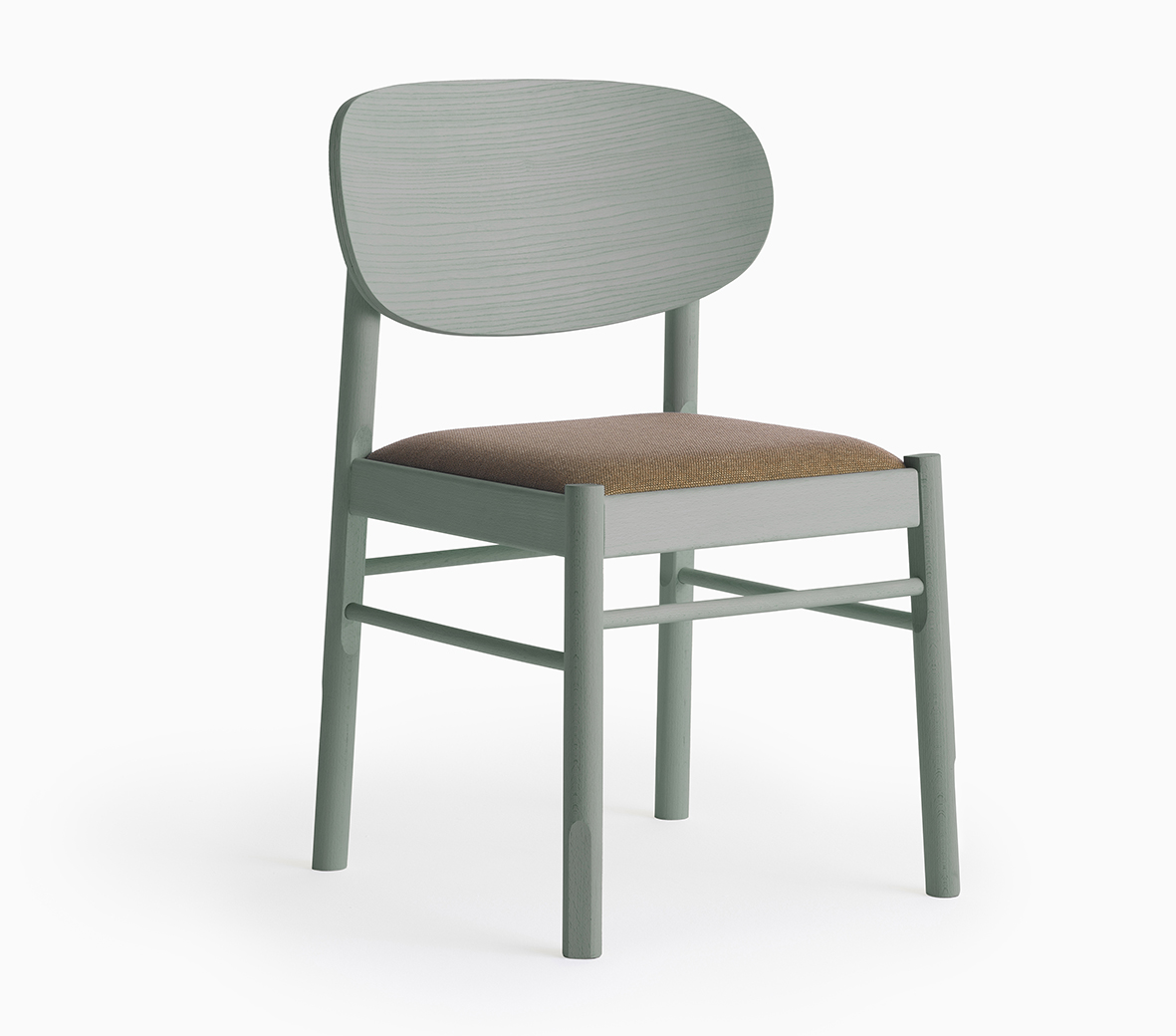 La sedia Livorno di Very Wood è caratterizzata dalle gambe a seziona tonda con una particolare lavorazione sbucciata, dove una fresatura crea una serie di superfici piane; le gambe derivano tutte da una stessa sezione e la seduta poggia su quattro traversi uguali tra loro. È disponibile sia con seduta imbottita che intrecciata. https://verywood.it/it - Salone del Mobile, padiglione 09, stand D11-E12.