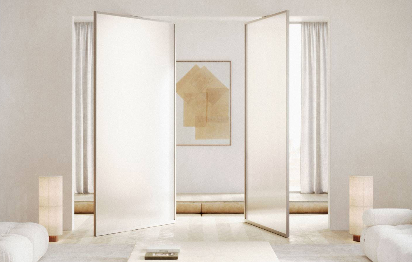 Durante le giornate del Fuorisalone lo showroom milanese ospita le novità e l'ampliata collezione Bellagio Pivot di VIVA in un allestimento speciale ispirato alla “Color Design Experience”, il tema proposto quest'anno da Milano Design District. Il sistema Bellagio Pivot è caratterizzato da profili champagne e vetro extra chiaro satinato che non appesantiscono l'ambiente e lo rendono particolarmente luminoso. https://www.vivaporte.com - Fuorisalone, VIVA Porte Milano, Via Visconti di Modrone 1, Milano