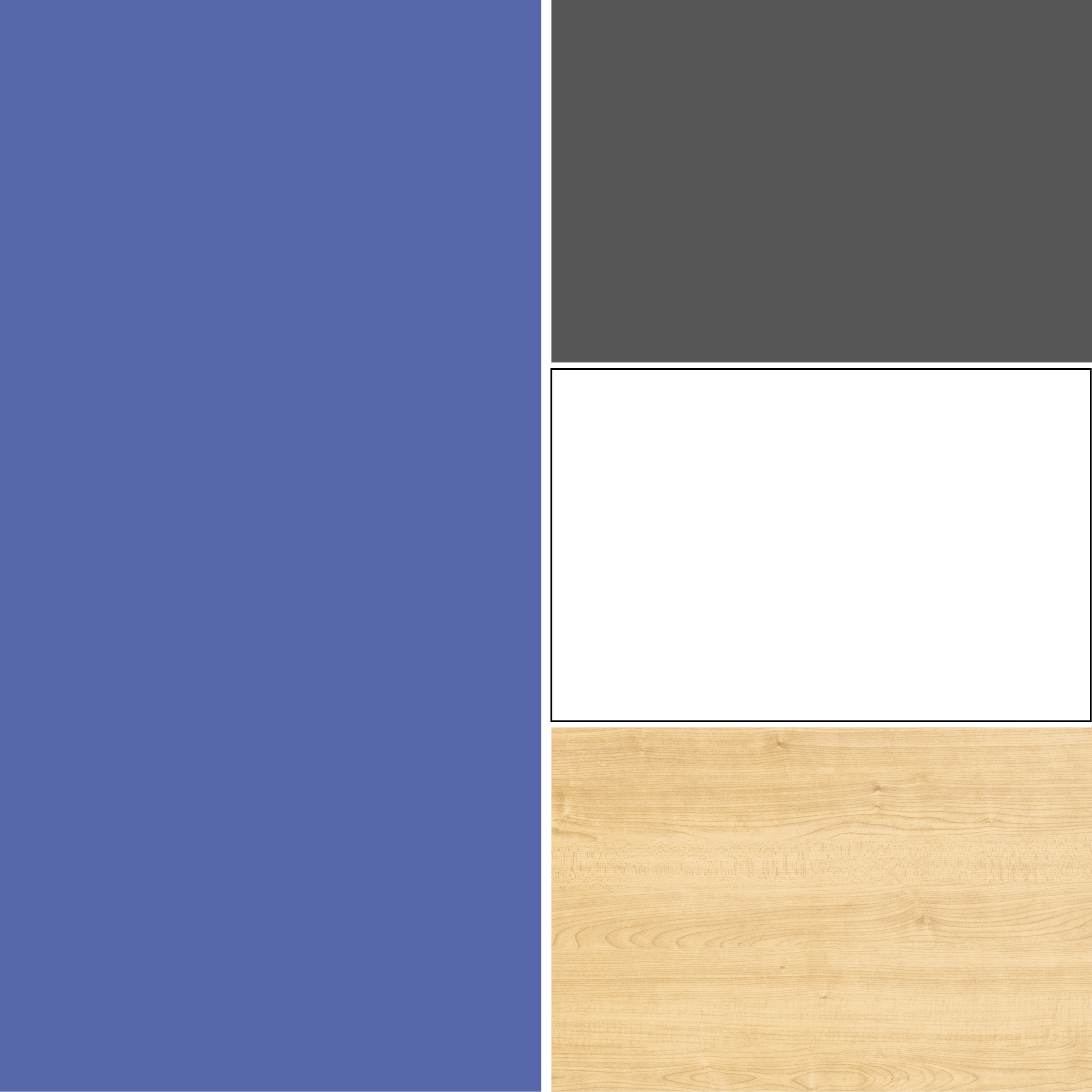 tassello abbinamento indaco grigio scuro bianco e legno chiaro tassello abbinamento indaco grigio scuro bianco e legno chiaro