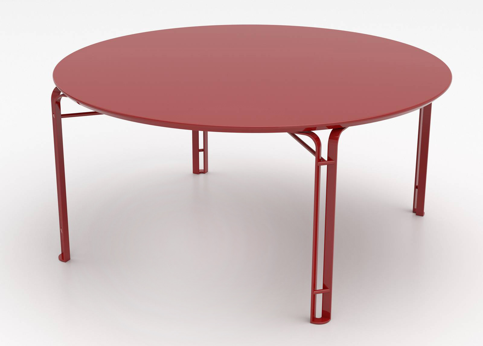 Ha una linea essenziale, messa in risalto dalla intensa colorazione monocromatica, il tavolo Martino di Marta Sala che ha la struttura in metallo laccato e il piano rotondo in legno laccato coordinato. https://www.martasalaeditions.it - Fuorisalone, Showroom Marta Sala, Corso Monforte 15, Milano