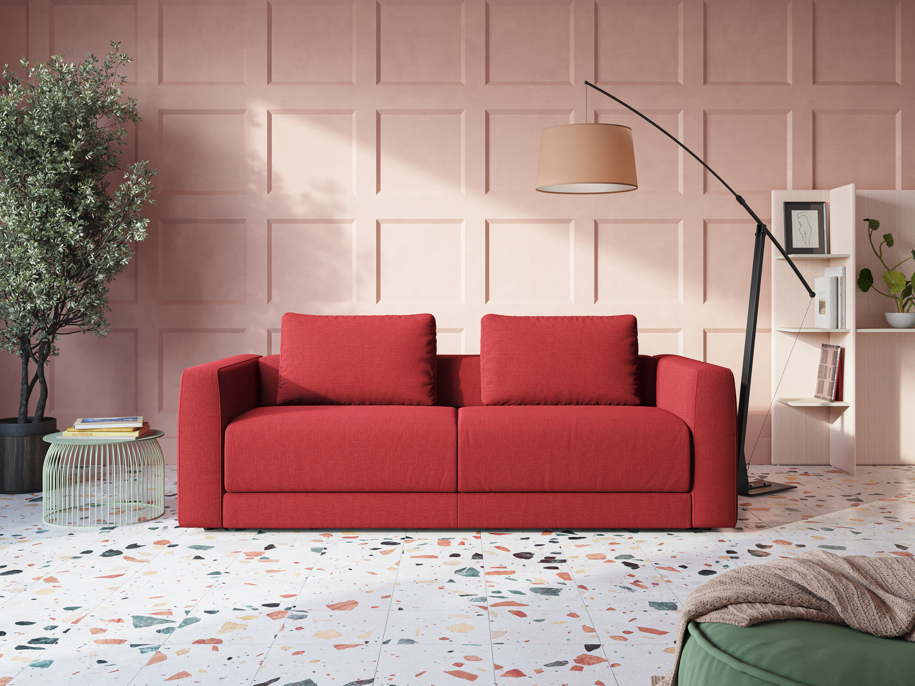 Freia  di Divani Store è un divano letto dallo stile minimal con schienali morbidi in fiocco e piuma che possono essere spostati e inclinati a piacimento nella posizione desiderata oppure appoggiati sul bracciolo in modo da diventare un guanciale per distendersi sul divano, per dormire o per un momento di relax. Misure P 98 x H 87 x L 184 cm. Prezzo 2.199 euro. www.divani.store Freia  di Divani Store è un divano letto dallo stile minimal con schienali morbidi in fiocco e piuma che possono essere spostati e inclinati a piacimento nella posizione desiderata oppure appoggiati sul bracciolo in modo da diventare un guanciale per distendersi sul divano, per dormire o per un momento di relax. Misure P 98 x H 87 x L 184 cm. Prezzo 2.199 euro. www.divani.store