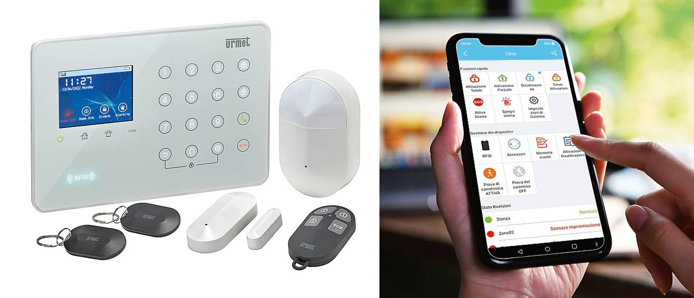 L’antifurto wireless 868MHZ di Urmet da Leroy Merlin si alimenta sia da rete elettrica sia a batteria ed è dotato di collegamento senza fili. Molto semplice da usare, ha l’unità di rilevamento con sensore di movimento installabile a muro con apposito sostegno oppure semplicemente appoggiabile su piano. Grazie alla connessione internet, è possibile monitorare la casa da remoto, anche rivedendo i video. Il kit è composto da centrale antintrusione, 1 sensore porta/finestra, 1 sensore infrarosso,
2 tags e costa 299,99 euro. www.leroymerlin.it