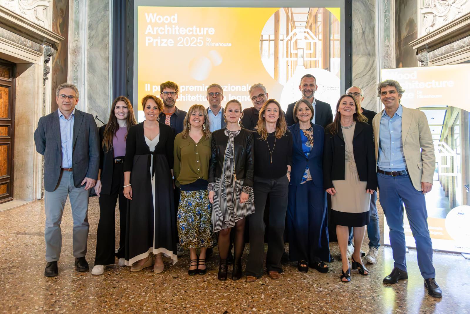 Conferenza stampa di presentazione del Wood Architecture Prize by Klimahouse 2025 presso Sede Ca' Tron - Università Iuav di Venezia: giuria, management Fiera Bolzano, vincitori edizione 2024 (foto Massimo Padoin