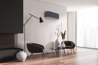 climatizzatore Toshiba HAORI_ambientazione Dark grey colore di serie climatizzatore Toshiba HAORI_ambientazione Dark grey colore di serie