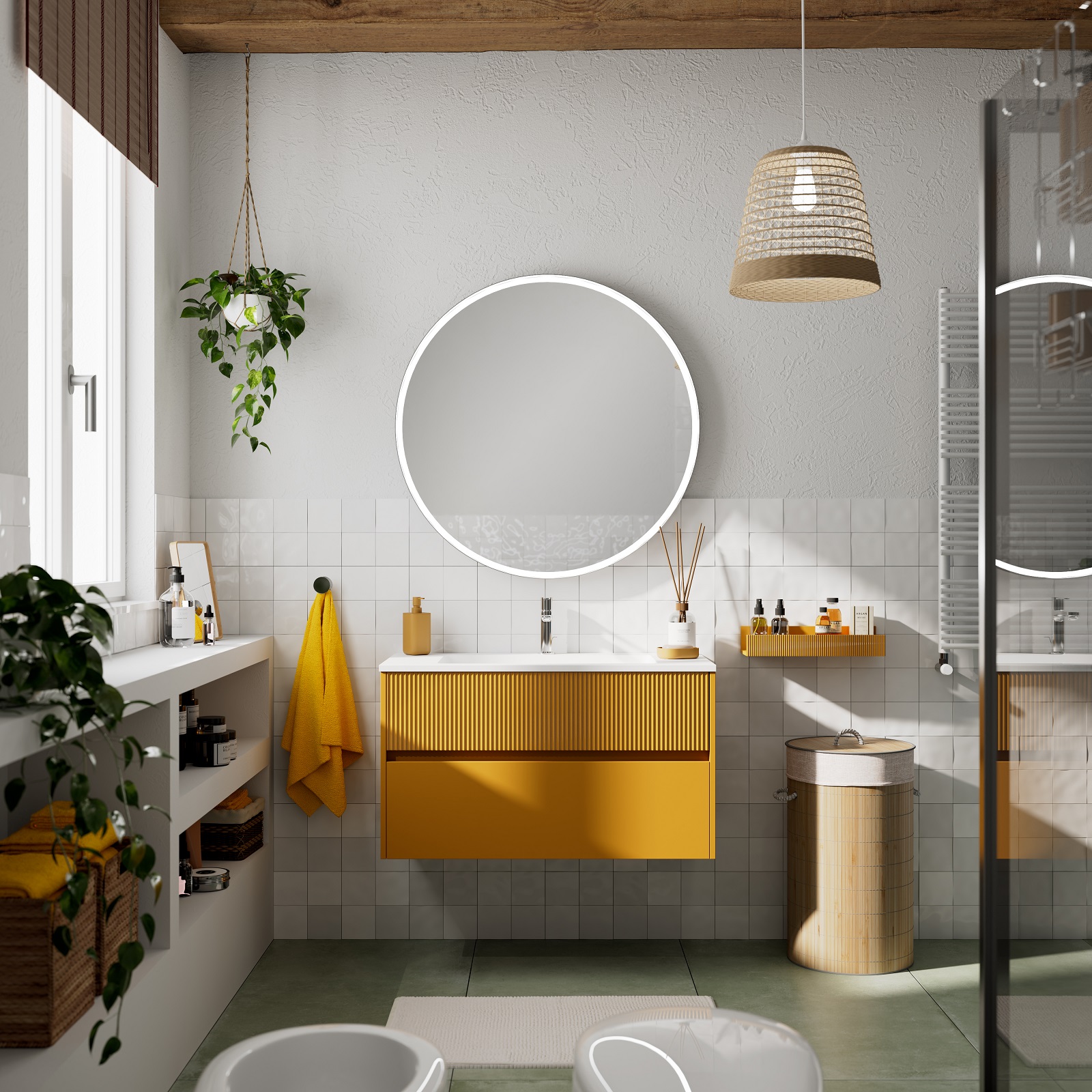 Ha colore laccato opaco senape la base lavabo olmo Niwa di Leroy Merlin con due cassetti. Piedini in ferro nero in dotazione. Misura L 60 x P 46 x H 78 cm. Prezzo, lavabo integrato escluso, 640,80 euro. www.ikea.com Ha colore laccato opaco senape la base lavabo olmo Niwa di Leroy Merlin con due cassetti. Piedini in ferro nero in dotazione. Misura L 60 x P 46 x H 78 cm. Prezzo, lavabo integrato escluso, 640,80 euro. www.ikea.com