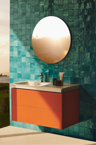 Atelier Collections, lavabo e miscelatore La Dolce Vita® con mobile Conca