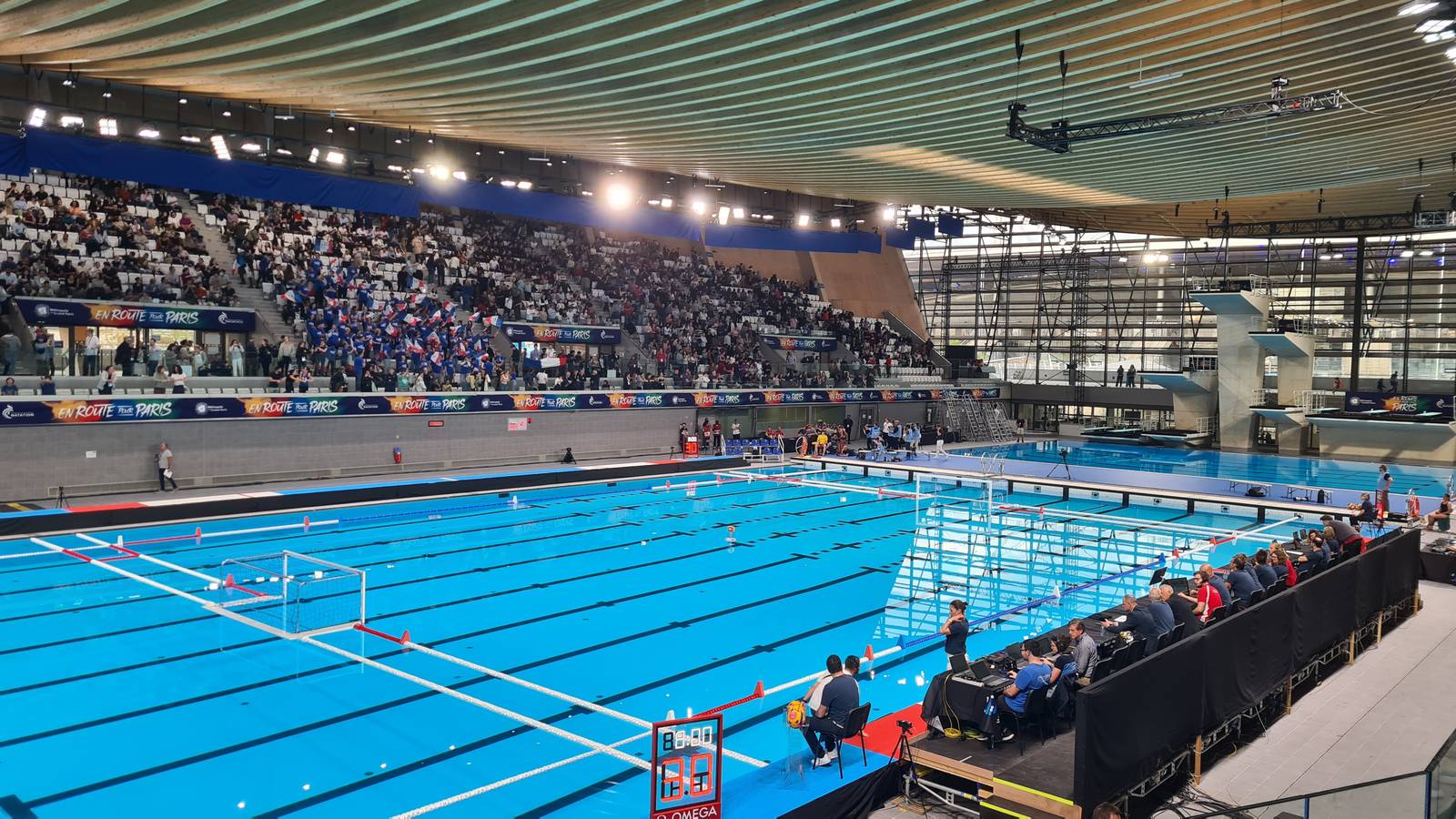 La piscina dell'Olympic Aquatic Center è una soluzione modulare adatta a vari sport acquatici. www.piscinecastiglione.it