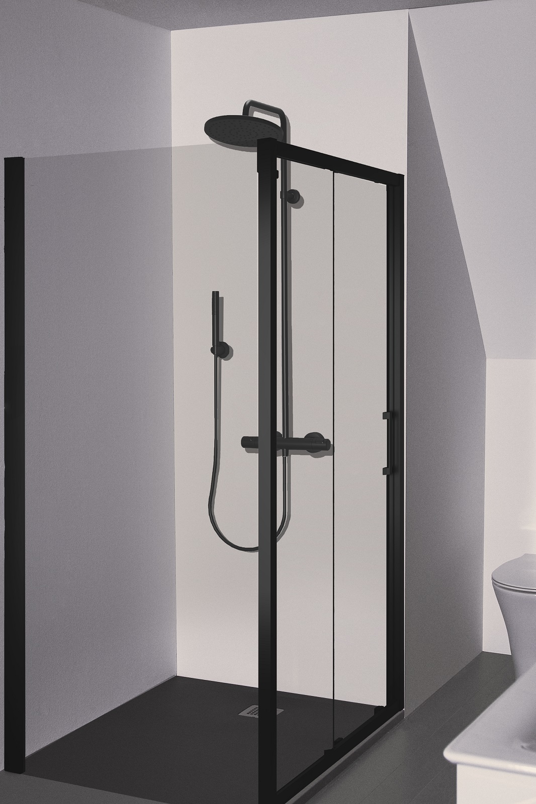 Ha apertura scorrevole laterale la cabina doccia Connect 2 di Ideal Standard con profili nero opaco. È dotata di vetro da 6 mm con trattamento Ideal Clean di serie. La chiusura è magnetica. Ha un’altezza di 195 cm. Prezzo, nell’estensibilità di 97-102 cm e Iva esclusa, 991 euro. www.idealstandard.it Ha apertura scorrevole laterale la cabina doccia Connect 2 di Ideal Standard con profili nero opaco. È dotata di vetro da 6 mm con trattamento Ideal Clean di serie. La chiusura è magnetica. Ha un’altezza di 195 cm. Prezzo, nell’estensibilità di 97-102 cm e Iva esclusa, 991 euro. www.idealstandard.it