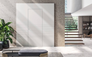 Natura Deserto, boiserie a disegno, finitura laccato opaco seta, maniglia Toc Natura Deserto, boiserie a disegno, finitura laccato opaco seta, maniglia Toc