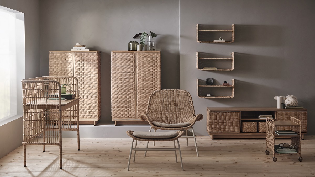 Collezione Fryksås di Ikea in rattan naturale. www.ikea.com
