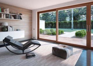 Portafinestra scorrevole in PVC HST di WnD, indoor