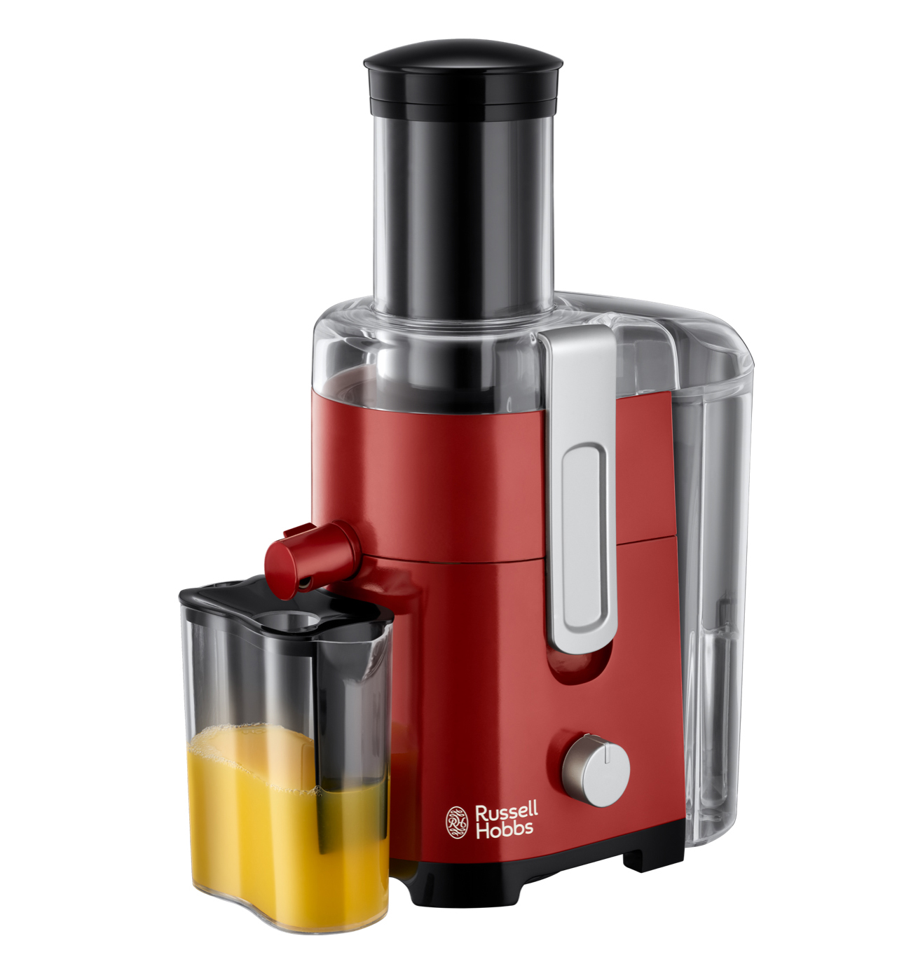 Grazie al tubo largo per l'inserimento degli alimenti, è possibile aggiungere la frutta e la verdura nella centrifuga Desire di Russell Hobbs senza doverla prima tagliare. Regolabile su 2 velocità, ha contenitore per il succo da 750 ml, potenza di 550 watt e lame in acciaio inox. Misura L 21 x P 31 x H 42,5 cm. Prezzo 89 euro. www.russellhobbs.com