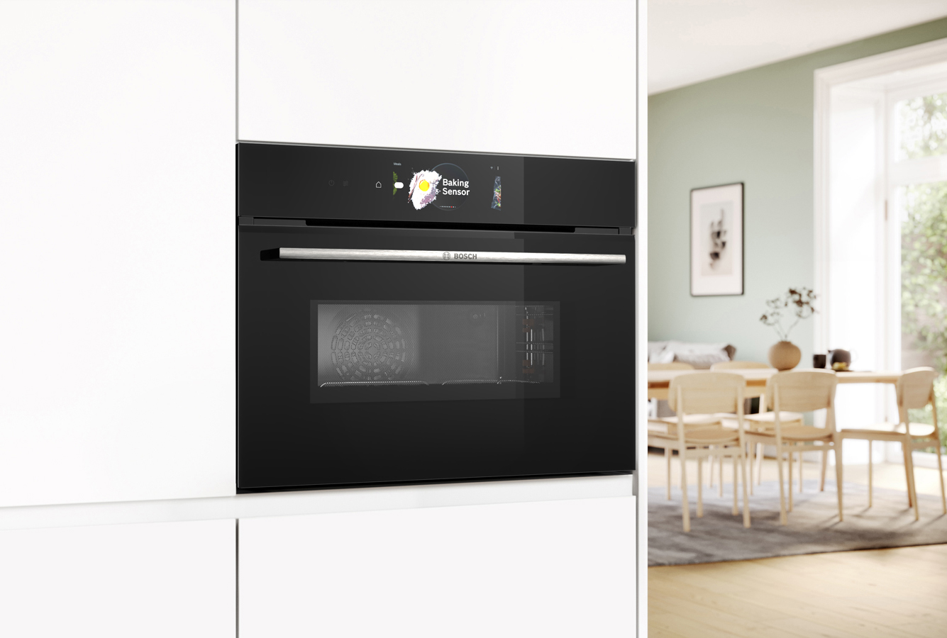 Il sistema Perfect Bake Baking Sensor Plus del forno elettrico Serie 8 CRG778NB1 di Bosch misura l'umidità nel forno e imposta automaticamente il tipo di riscaldamento, il tempo di cottura e la temperatura, per risultati sempre ottimali. Ha funzione di pirolisi e idrolisi per una manutenzione interna accurata e funziona anche come microonde. Capiente 45 litri, ha display Full Touch e controllo tramite anello rotante. È largo 60 cm e alto 45 cm. Prezzo3.416 euro. http://www.bosch-home.com/it/ Il sistema Perfect Bake Baking Sensor Plus del forno elettrico Serie 8 CRG778NB1 di Bosch misura l'umidità nel forno e imposta automaticamente il tipo di riscaldamento, il tempo di cottura e la temperatura, per risultati sempre ottimali. Ha funzione di pirolisi e idrolisi per una manutenzione interna accurata e funziona anche come microonde. Capiente 45 litri, ha display Full Touch e controllo tramite anello rotante. È largo 60 cm e alto 45 cm. Prezzo3.416 euro. http://www.bosch-home.com/it/