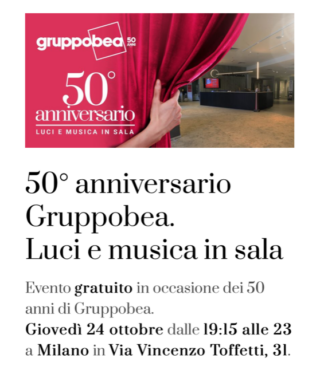 invito 50 anni Gruppo Bea invito 50 anni Gruppo Bea