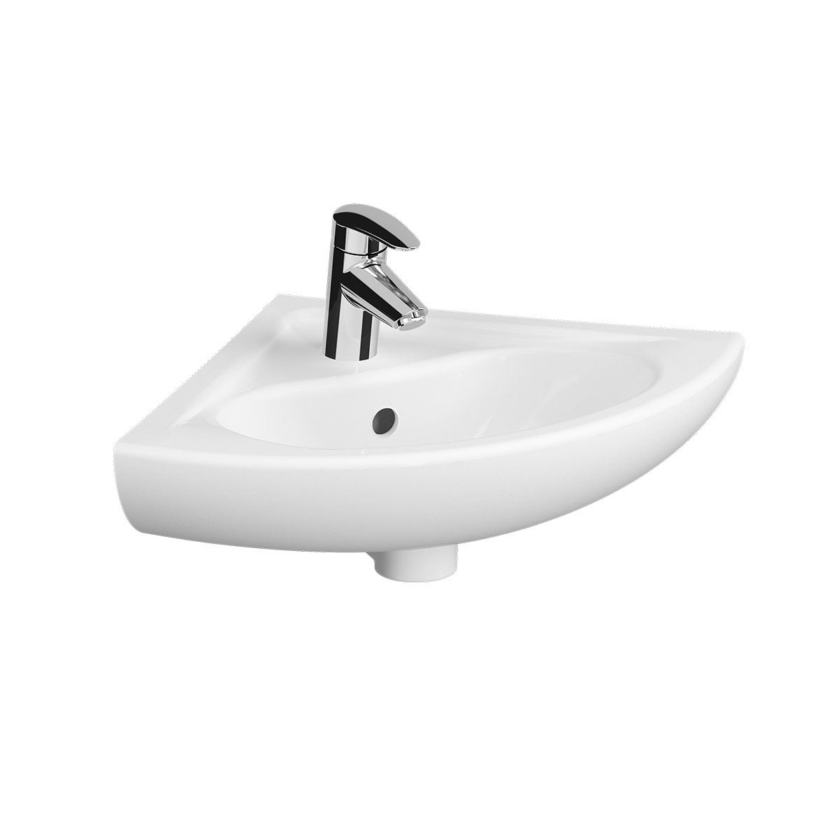 È in ceramica bianca il lavamani angolare Arkitekt di Leroy Merlin con troppopieno. È largo 56,5 cm e alto 15 cm. Prezzo 74,90 euro. www.leroymerlin.it È in ceramica bianca il lavamani angolare Arkitekt di Leroy Merlin con troppopieno. È largo 56,5 cm e alto 15 cm. Prezzo 74,90 euro. www.leroymerlin.it